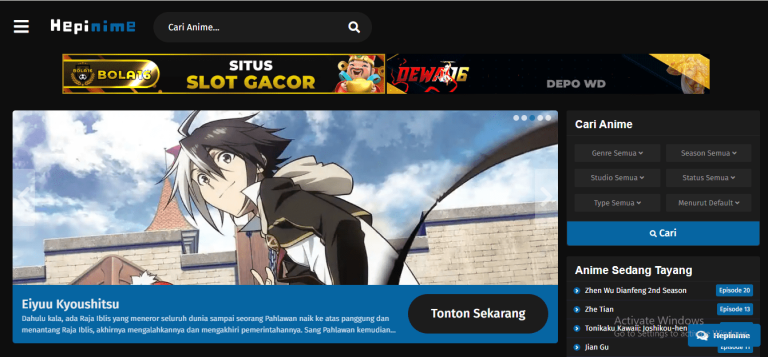 Hepinime, Situs Nonton Anime Terbaik dan Terpercaya Subtitle Indonesia