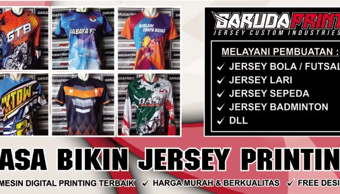 Garuda Print, Tempat Bikin Jersey Custom Online yang Lengkap dan Berkualitas